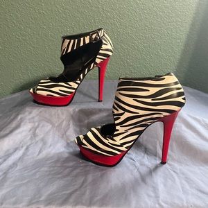 Shiekh zebra print high heels